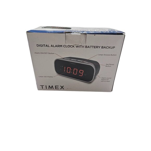 Timex Digital Alarm Clock With Battery Backup & Loud/Soft Alarm Option - Picture 5 of 6